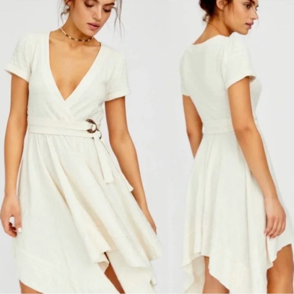 Free People Asymmetrical Cream Dress